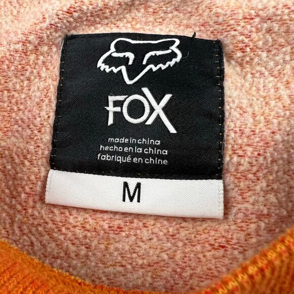 Fox Racing Women's Orange Crewneck Sweatshirt Shirt Size Medium Front Pocket - Picture 3 of 6